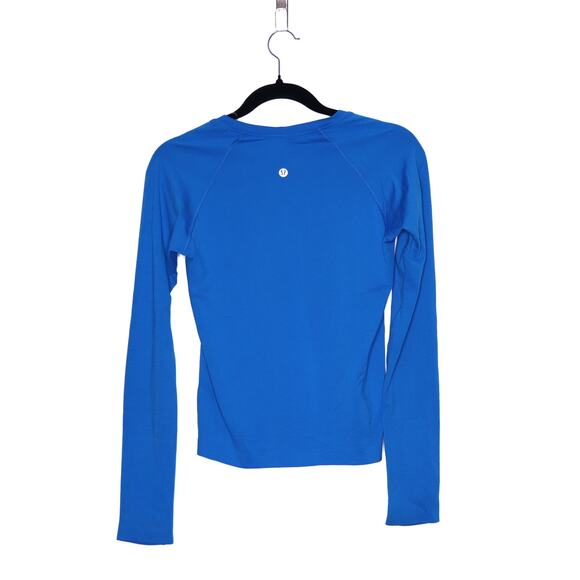 LULULEMON Swiftly Tech Long Sleeve Shirt Blazer Blue Stretch Active Women's 6 - Picture 2 of 12